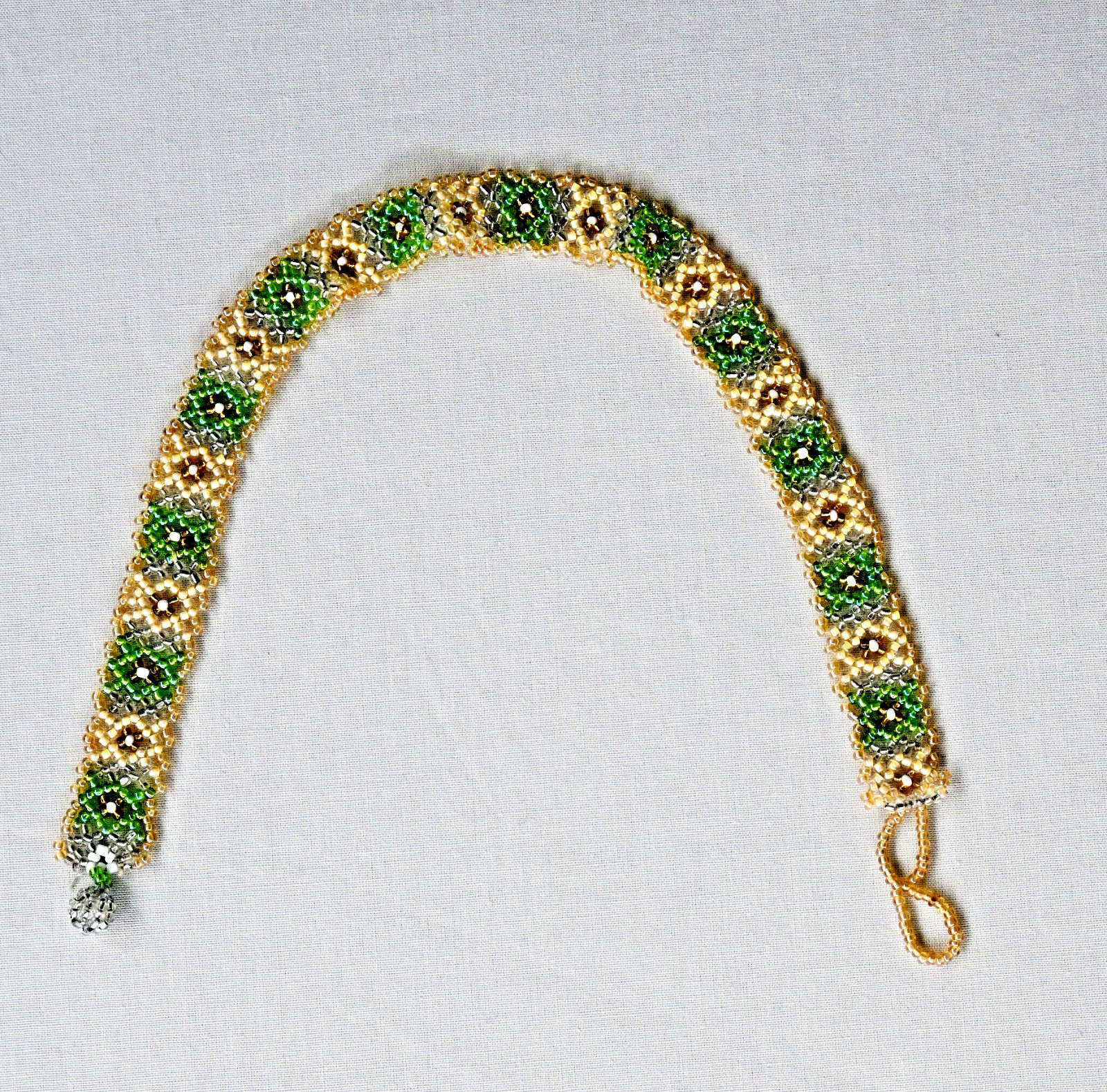 Multicolor Glass Seed Bead Handmade Boho Choker Necklace Artisan Handcrafted