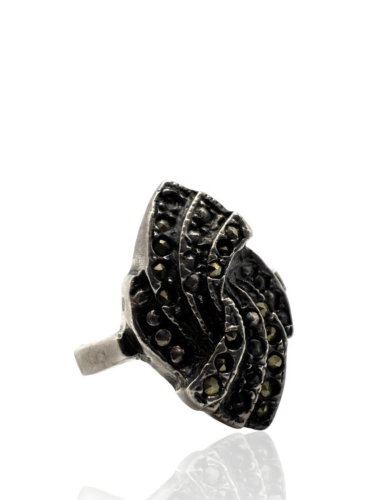 925 Silver Antique Ring Size 55 17.5 mm Russian Style 5.25 g