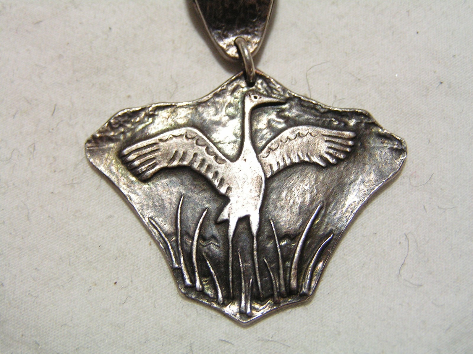…Birds of Bosque del Apache Artist Signed Jana… Crane Bird Pendant…