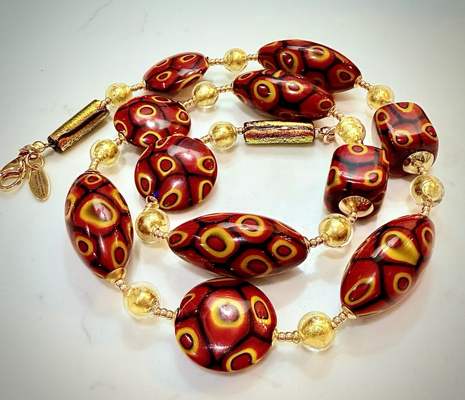 Red Rosario Leonardi FEATURING Exclusive Custom Made Ercole Moretti Beads