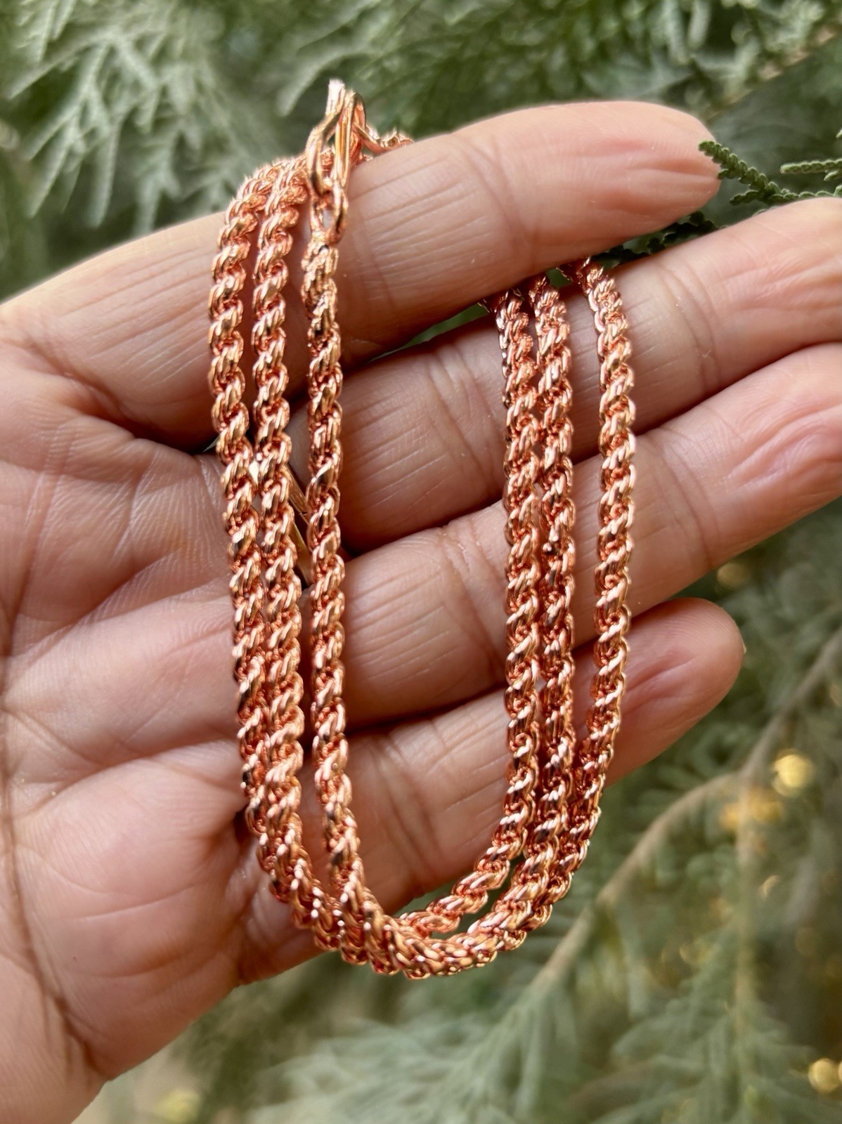 26 inch Pure Copper Thick Rope Chain Necklace, Healing Copper Jewelry, Spiritual