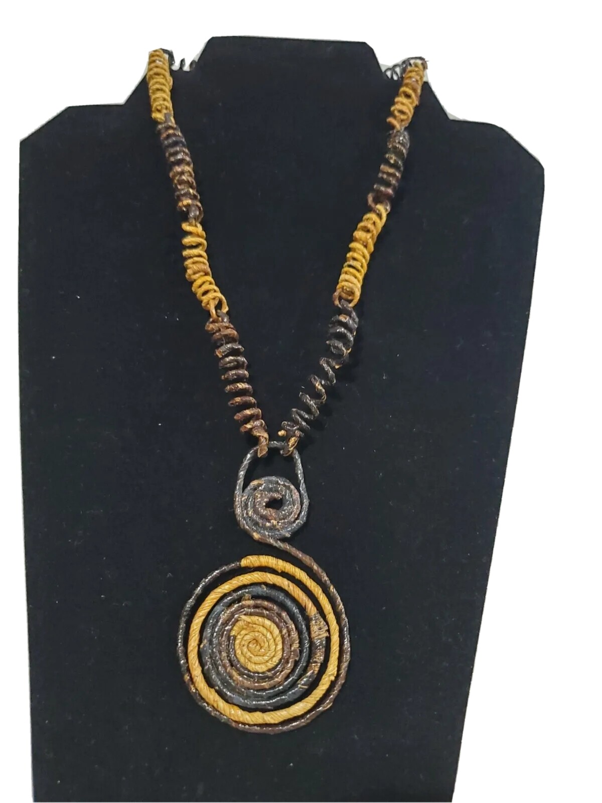 African handmade Pendant| Coil Design Necklace|Handmade Necklace|Gift for her