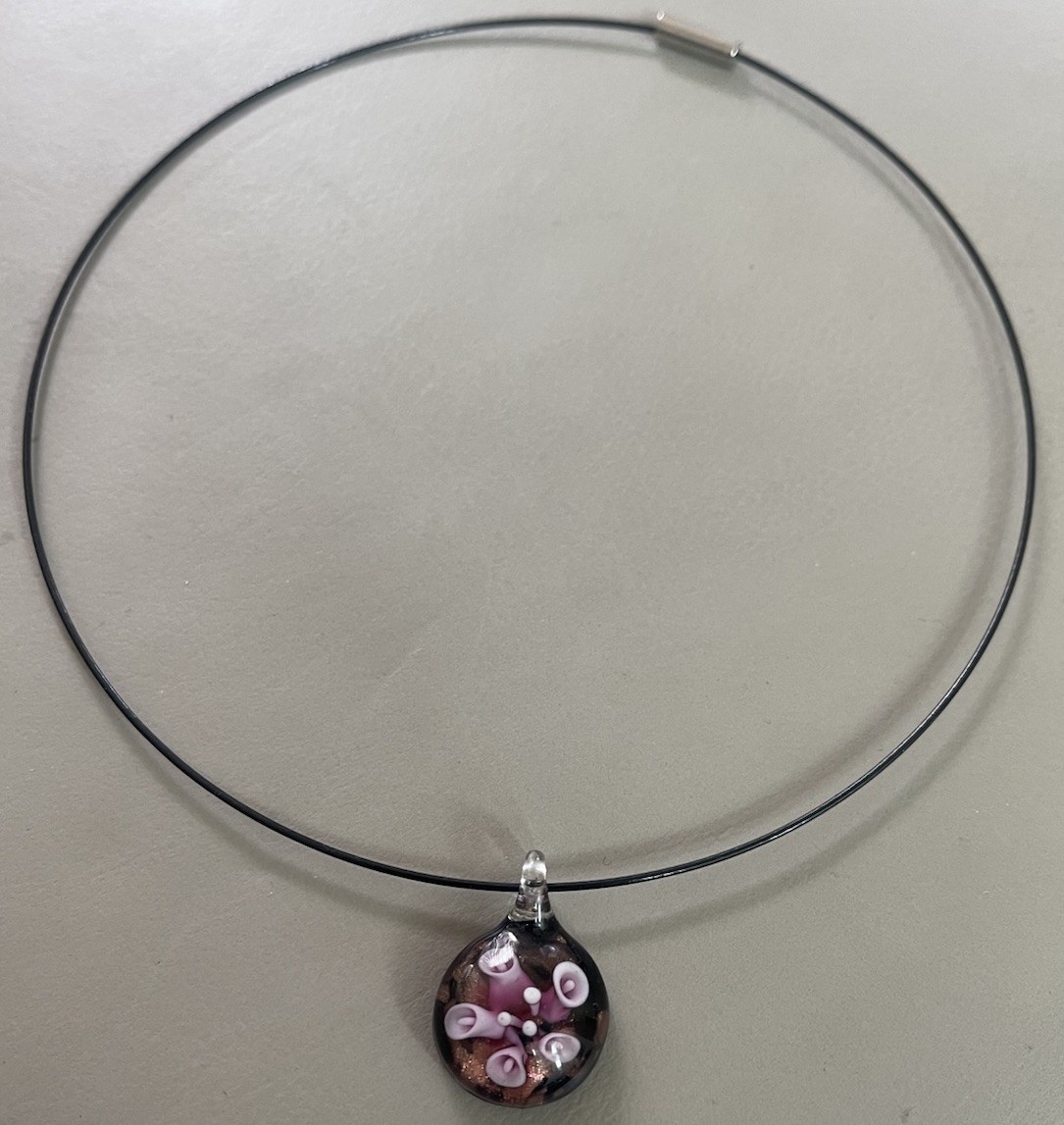 Artisan Choker Necklace & Pendant Glass