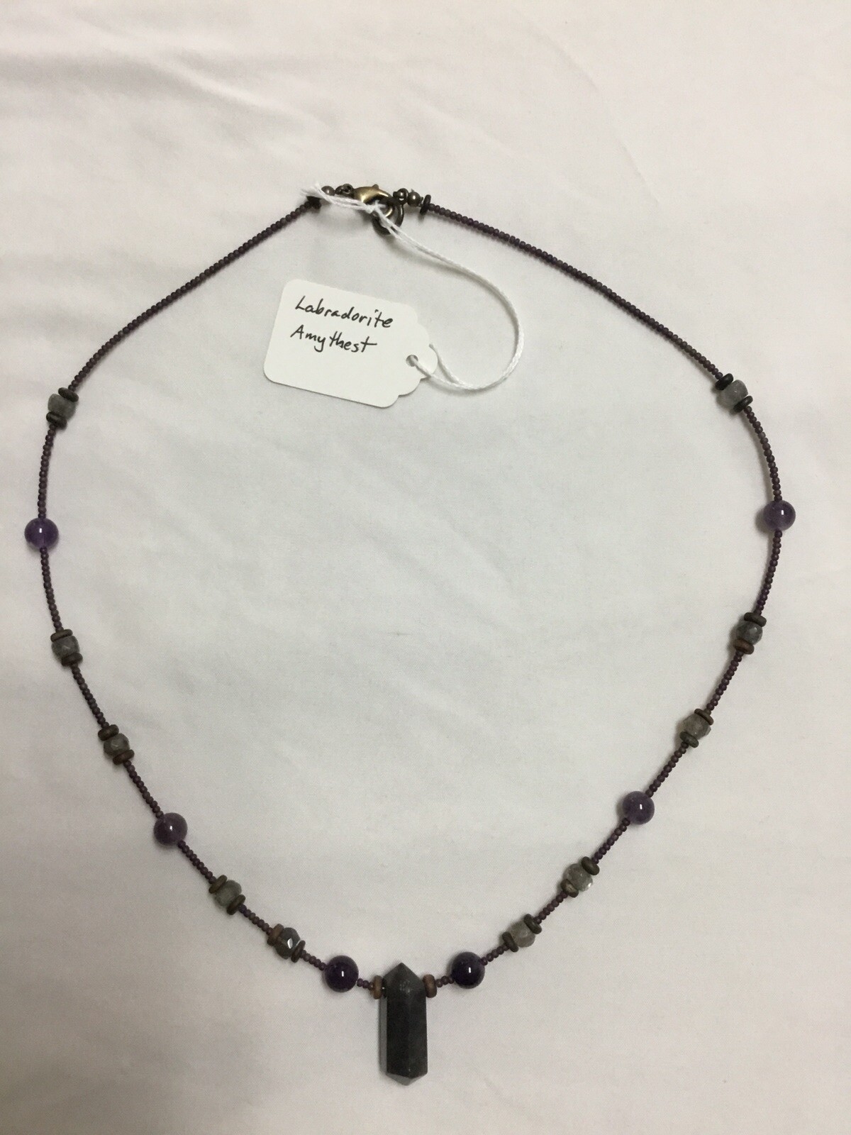 Real Stones Unique handmade crystal necklace labradorite pendant Reiki energy
