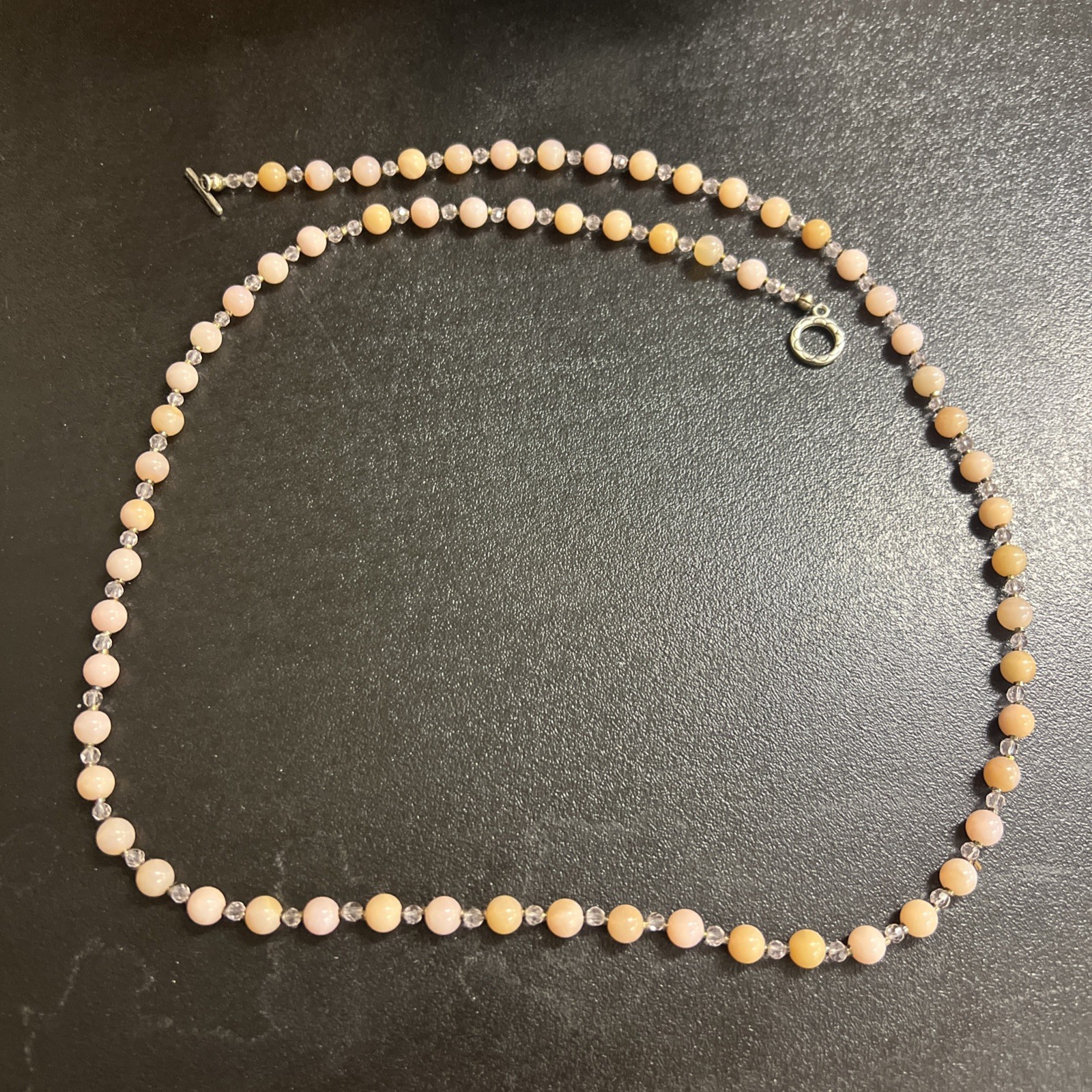 Unique Handcrafted Artisan Pink Opal 30” Necklace