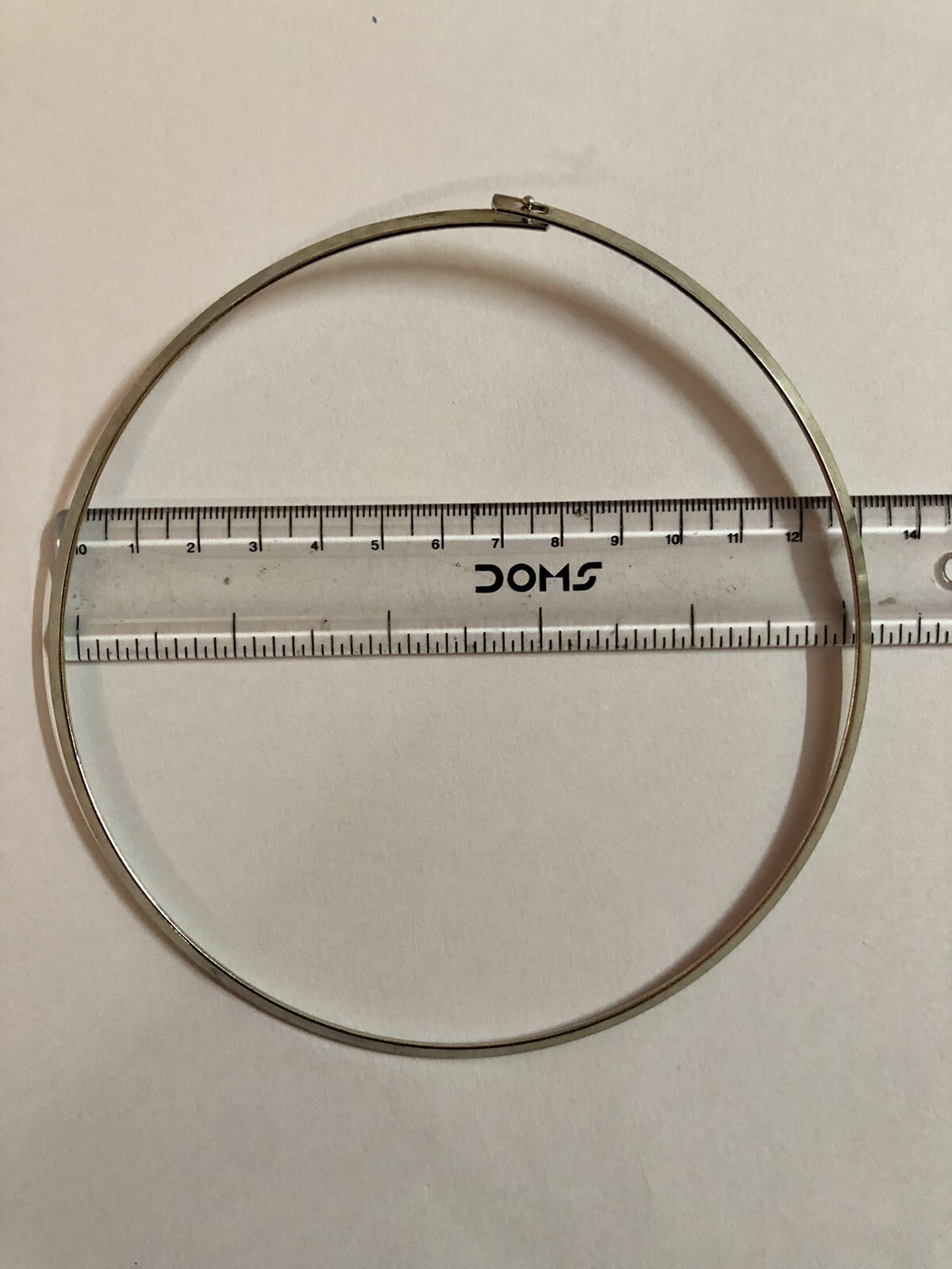 2 Pc Plain Metal Choker, Necklace for Pendants With Lock, Flexible Cuff Necklace