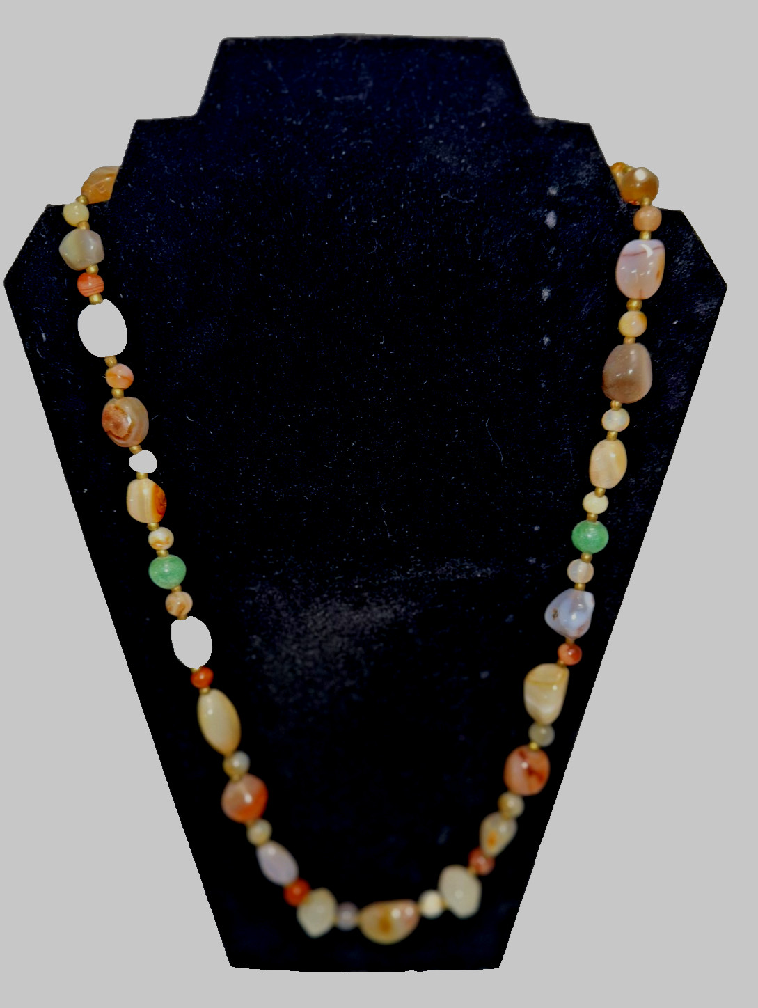 Stunning Multicolor Agate 28″ necklace