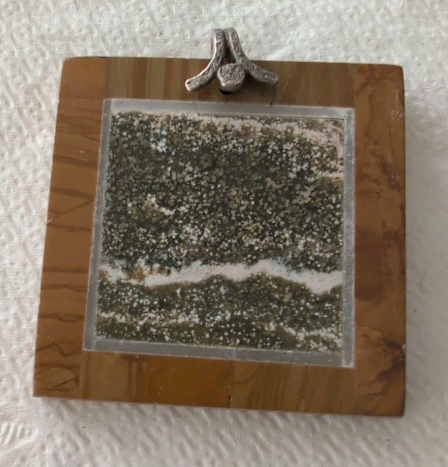DRAMATIC OCEAN JASPER LARGE ARTISAN PENDANT STERLING BALE