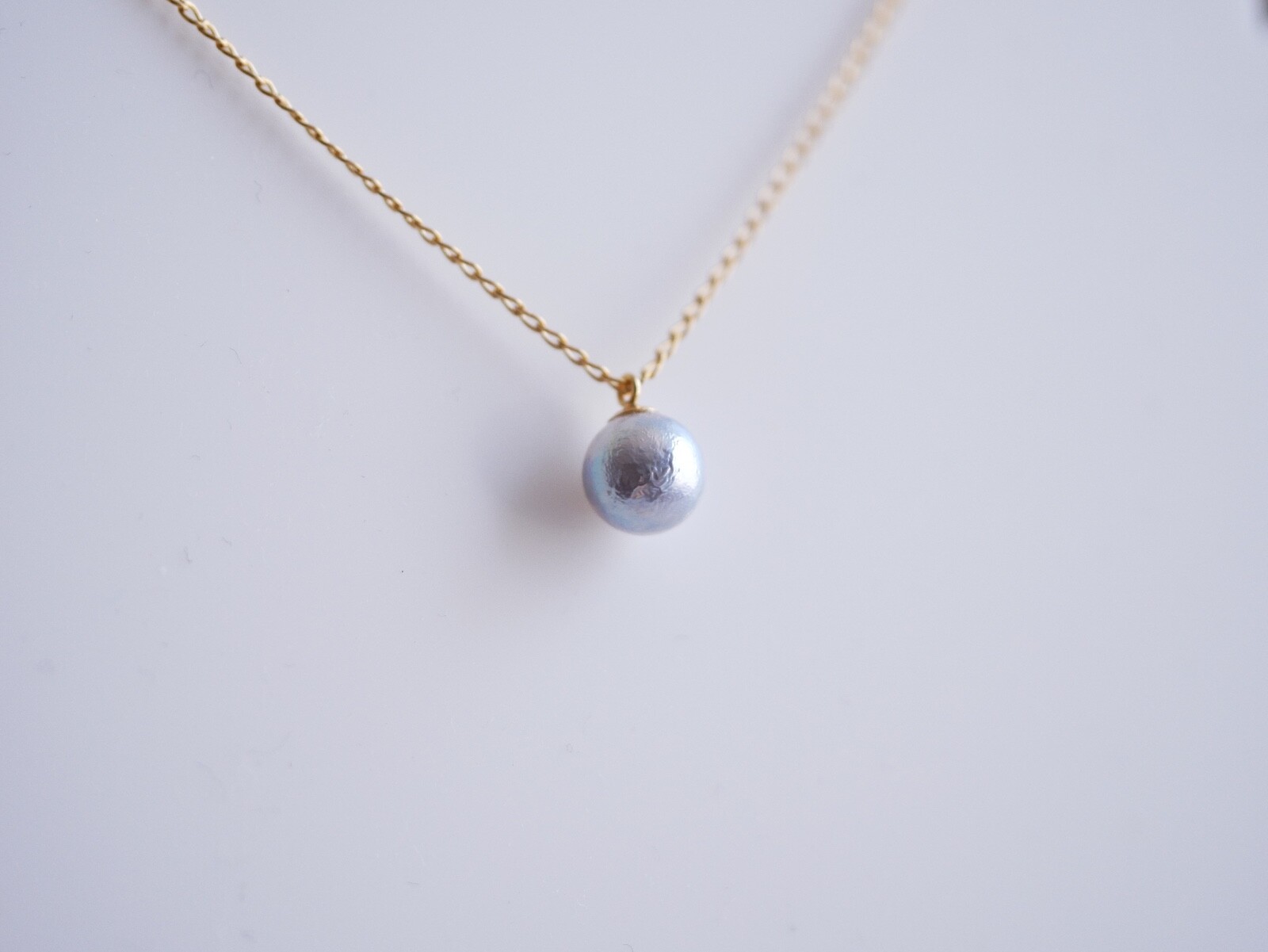 JAPANESE AKOYA PEARL NECKLACE 14KGF NON BREACHED NATURAL COLOR