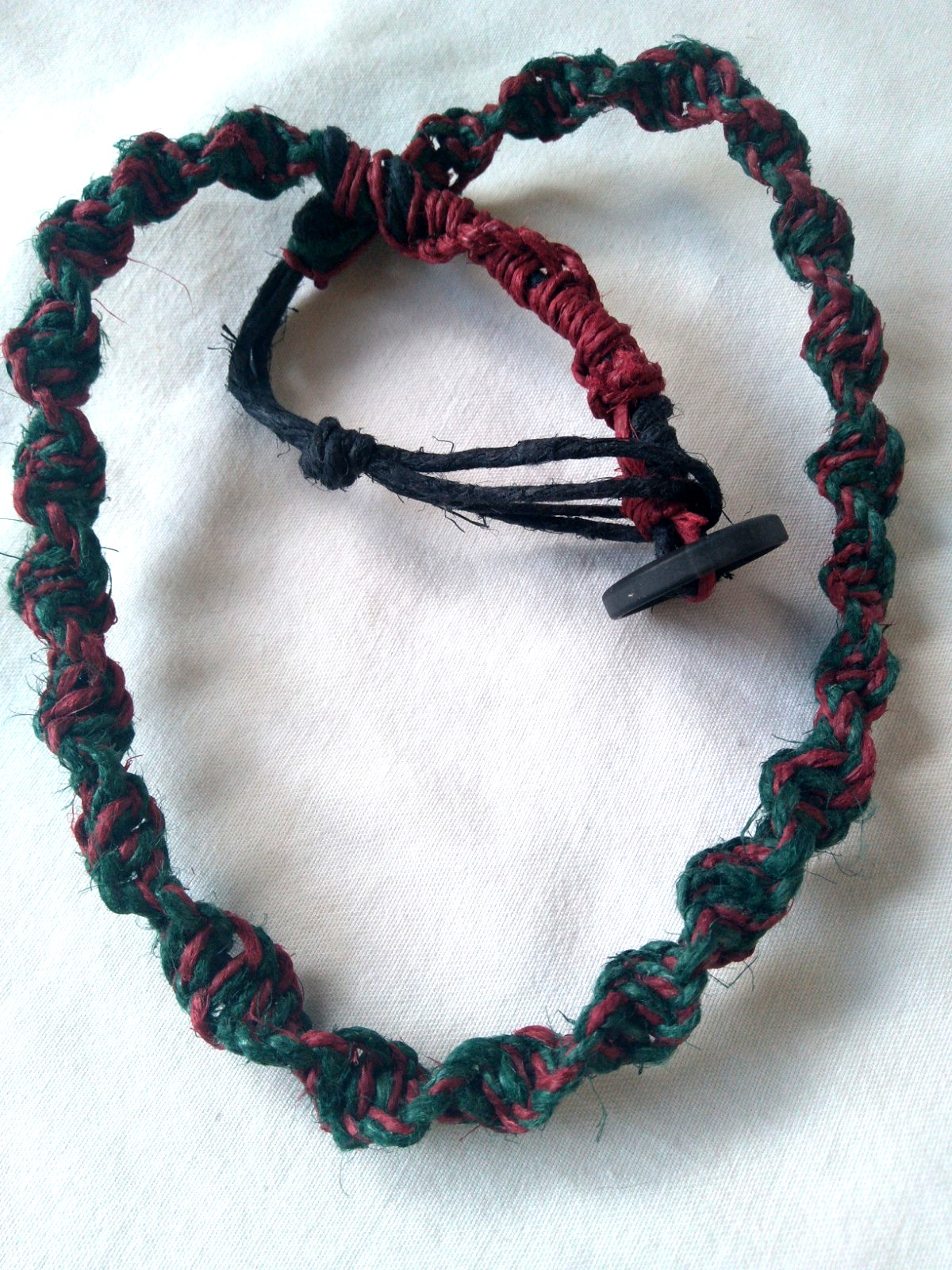 SURFER HEMP NECKLACE 20″ Unisex Macrame Boho Hippie US Seller New
