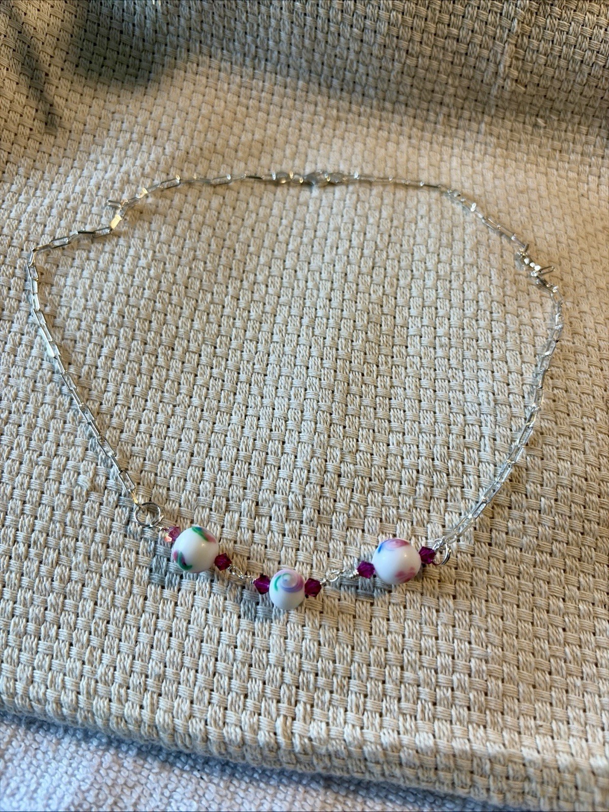 Woman’s Hand Crafted Necklace By Earth Dreams Sterling Silver 18 Inch