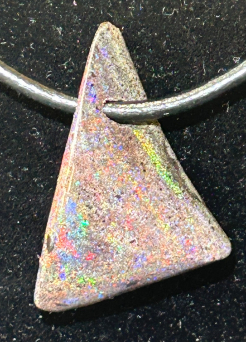 Andamooka Rainbow Matrix Opal pendant 60 carat.