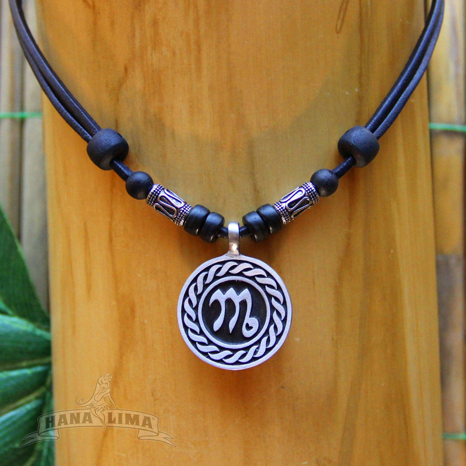 Zodiac Sign Necklace Scorpion Scorpio Adjustable Surfer Stars