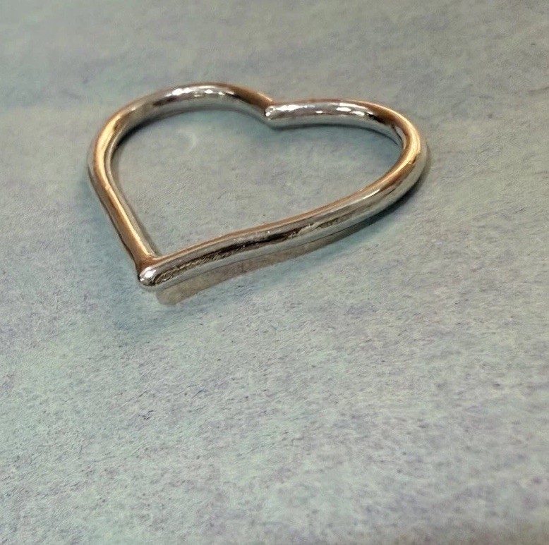 Heart Open Stylized Sterling Silver 925 Pendant