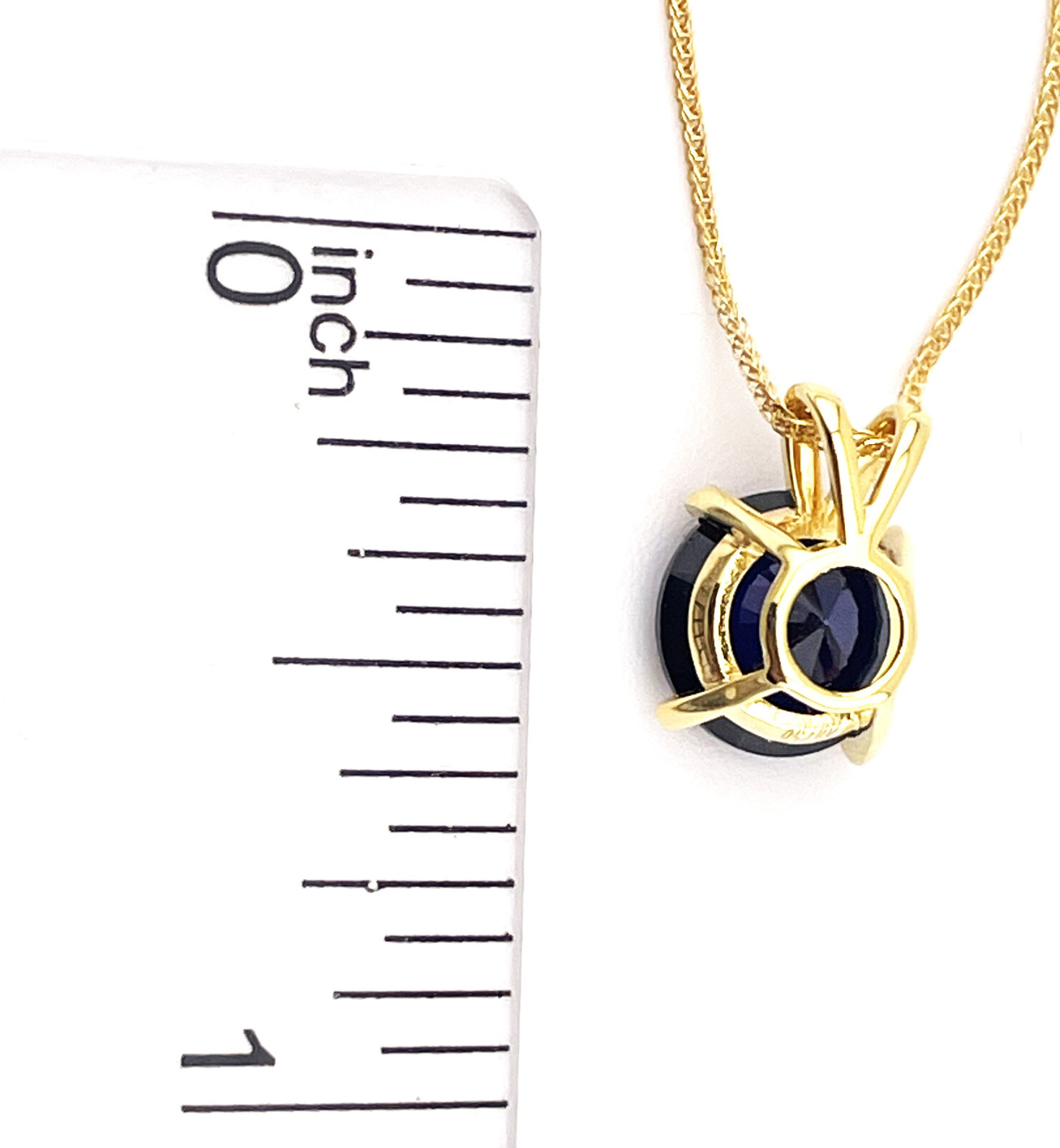 2 carat Solid 18k Yellow Gold Jewelry Natural Sapphire Blue Bridal Shower gifts