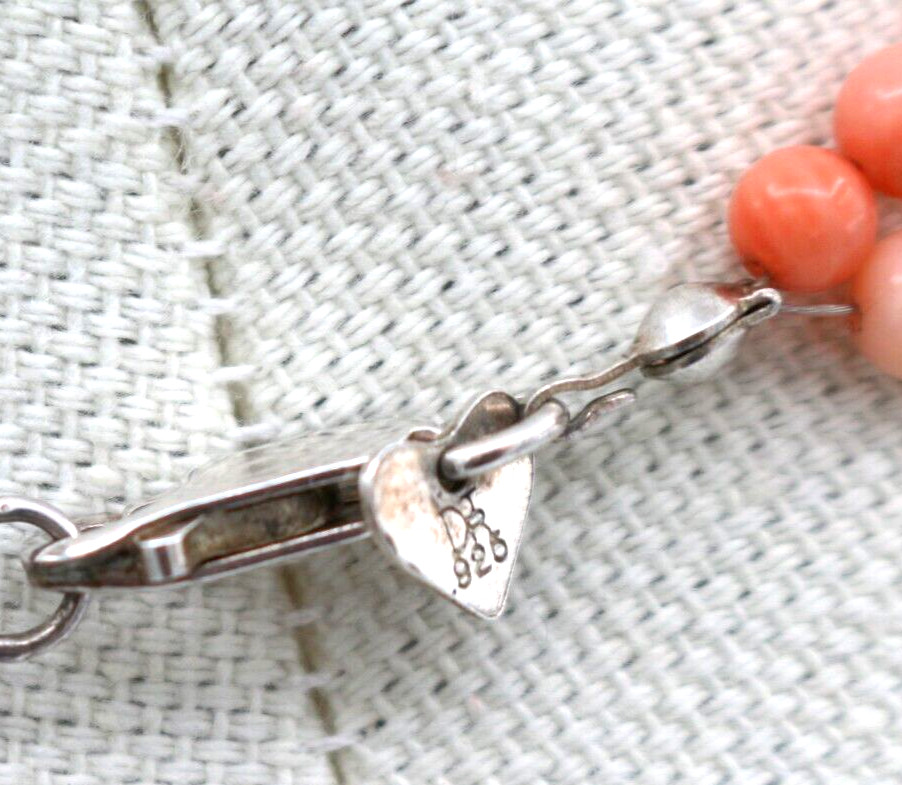Mine Finds by Jay King DTR Sterling Silver 925 Coral & Turquoise Necklace 17.5″