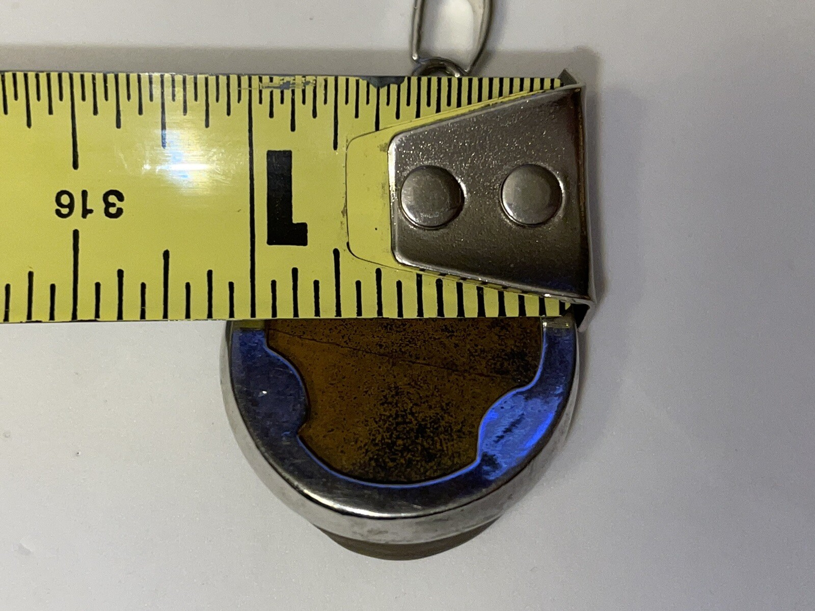 Beautiful 2″ Sterling Silver 925 Pendant Quartz Banded Agate Stone